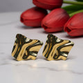 Wavy Gold Earrings