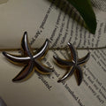 Mixed Metal Star Earrings