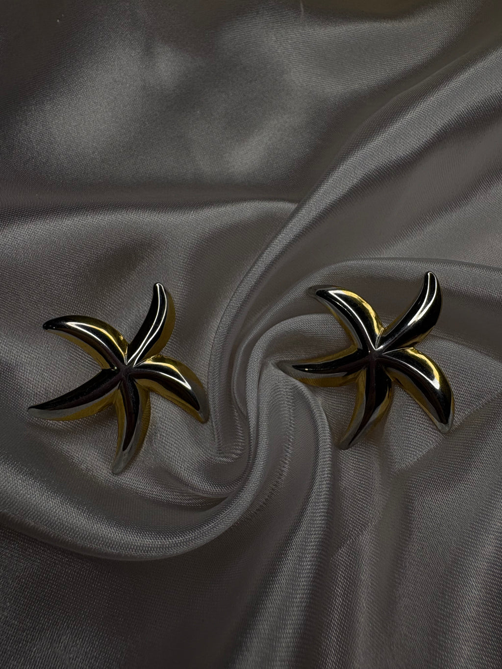 Mixed Metal Star Earrings