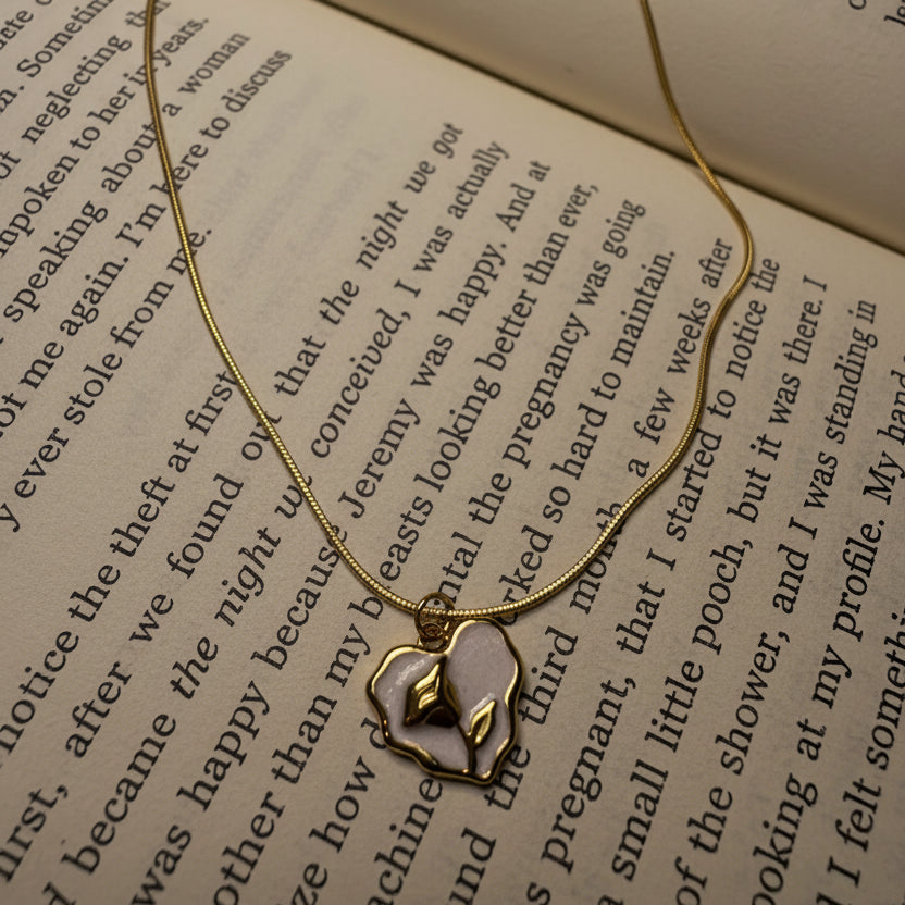 Elegant Gold Floral Heart Pendant