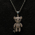 Silver Teddy Bear Necklace