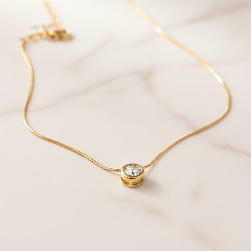 Solitaire Diamond Pendant Necklace