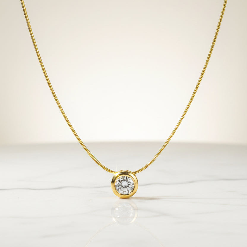 Solitaire Diamond Pendant Necklace