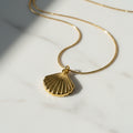 Gold Shell Pendant Necklace