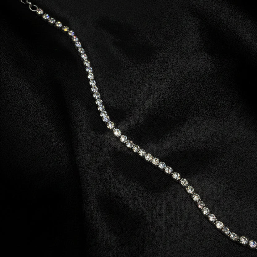 Minimalist Silver Tennis Bracelet