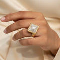 Mother of Pearl Bezel Ring