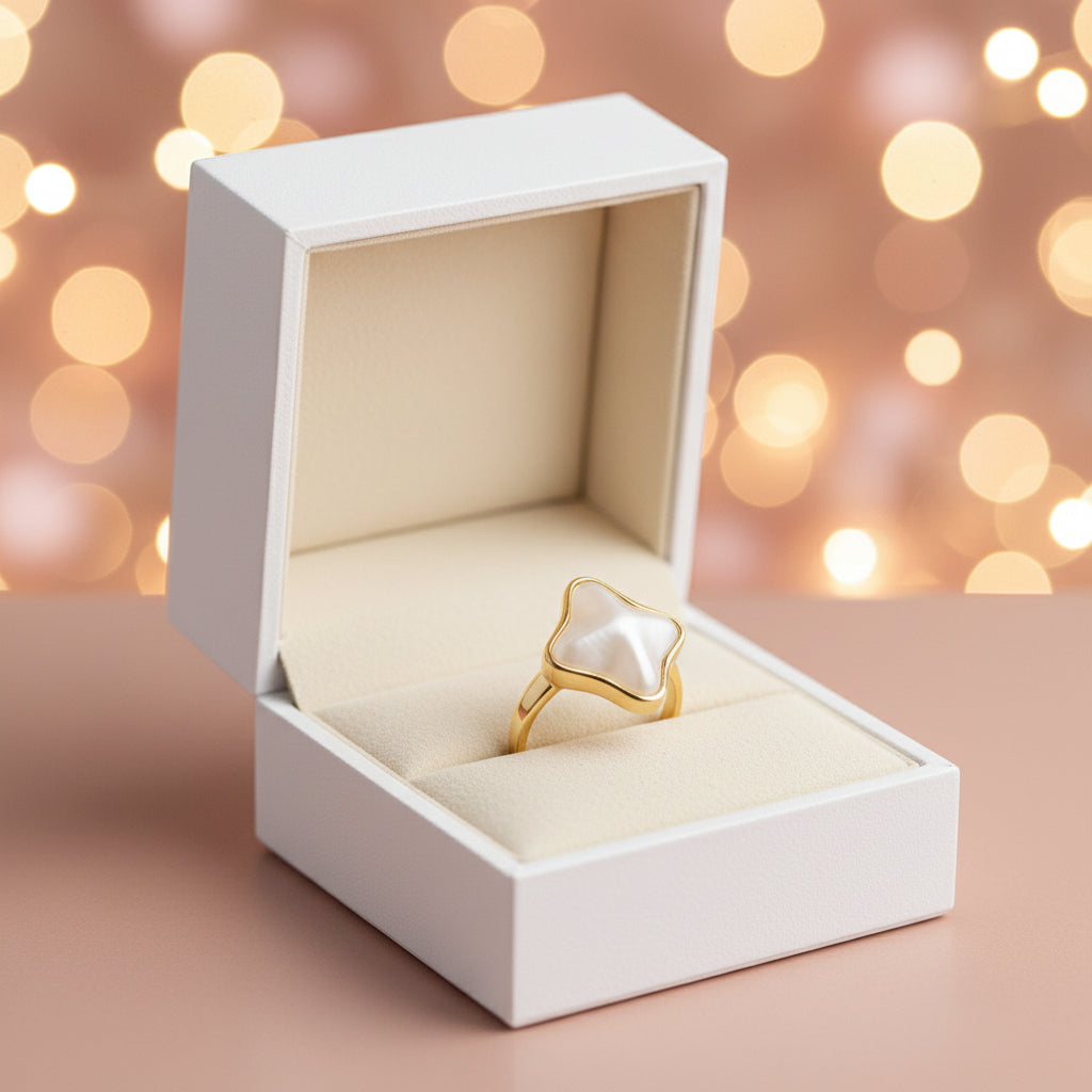 Mother of Pearl Bezel Ring