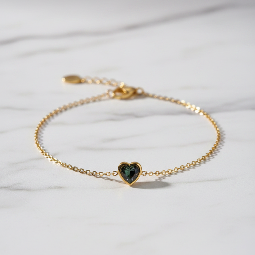 Heartstone Chain Bracelet