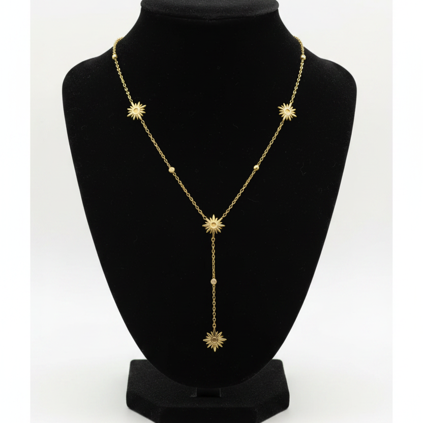 Celestial Sun Lariat Necklace