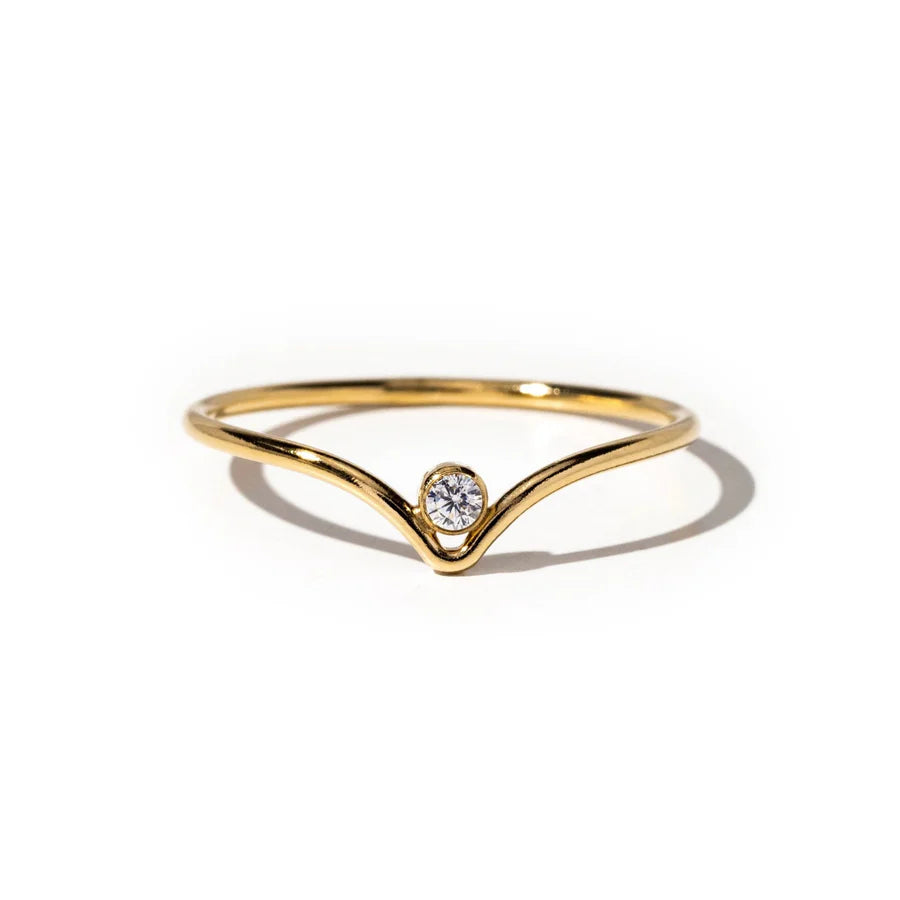 Gold V-Stack Ring