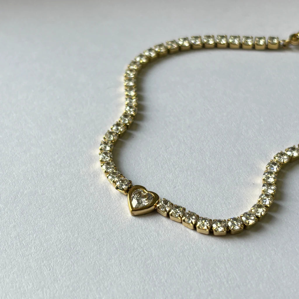 Heartline Tennis Bracelet