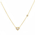 Dainty Pearl Heart Necklace
