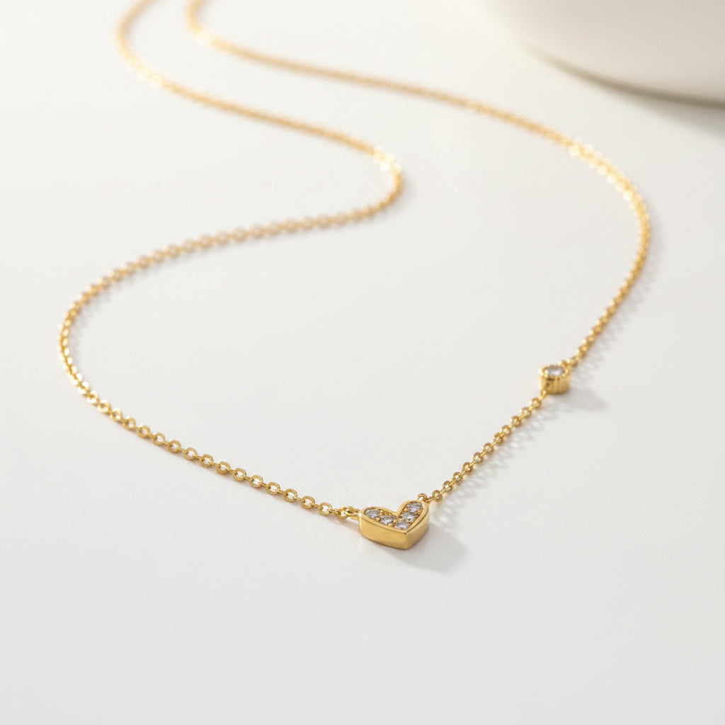 Dainty Gold Heart Necklace