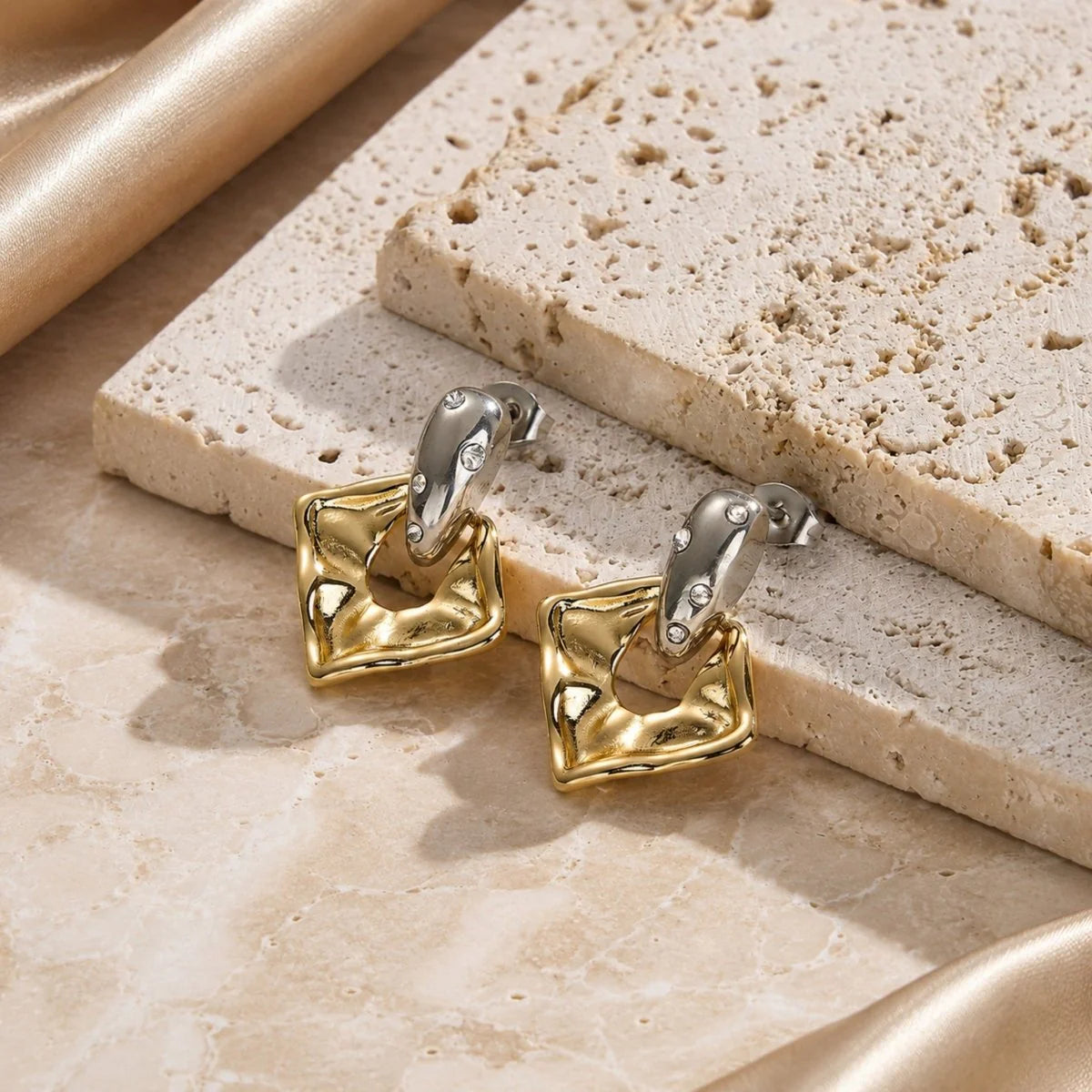 Molten Square Earrings