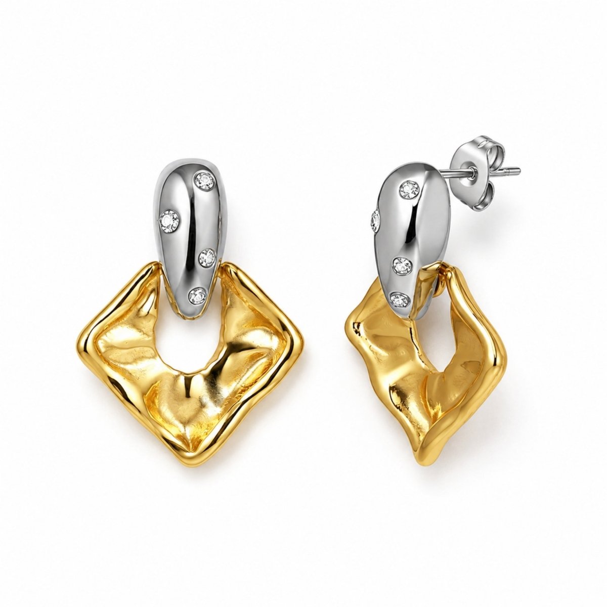 Molten Square Earrings