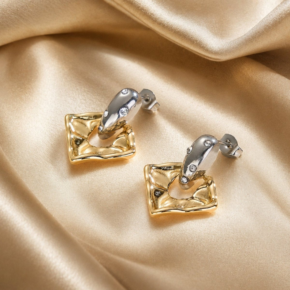 Molten Square Earrings