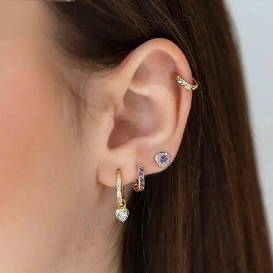 Crystal Heart Earrings