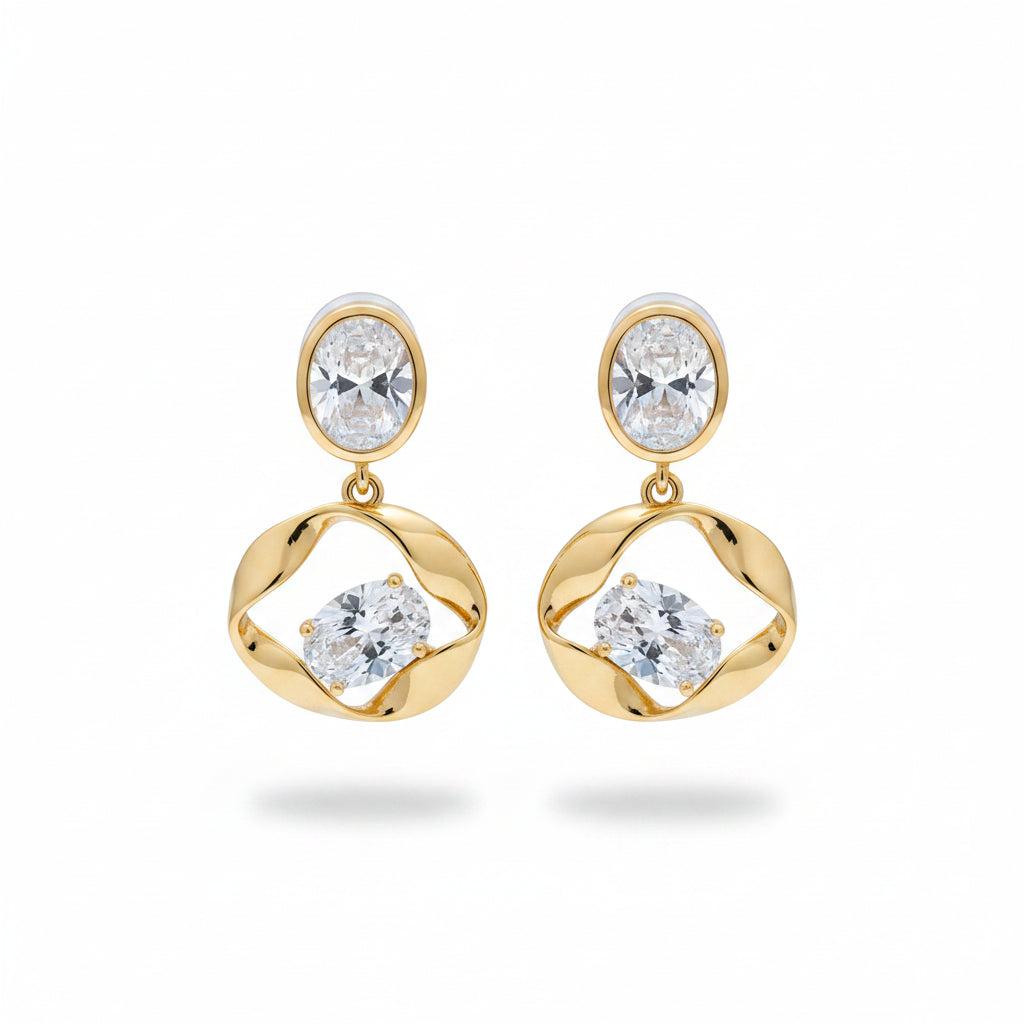 Orbit Crystal Drop Earrings