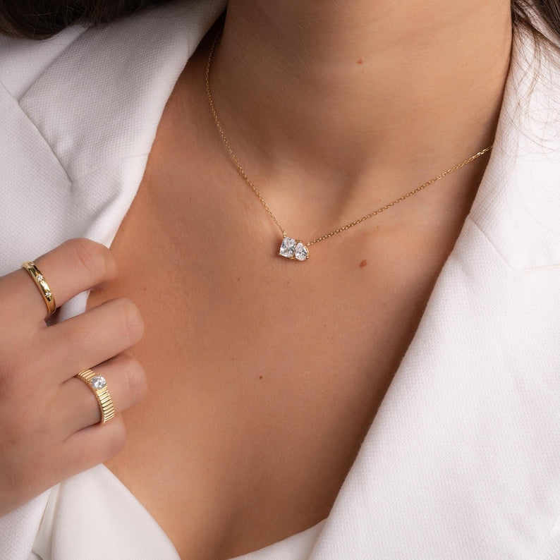 Duo Gem Necklace