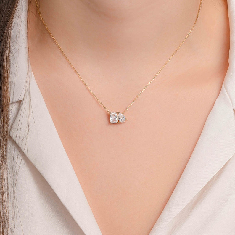 Duo Gem Necklace